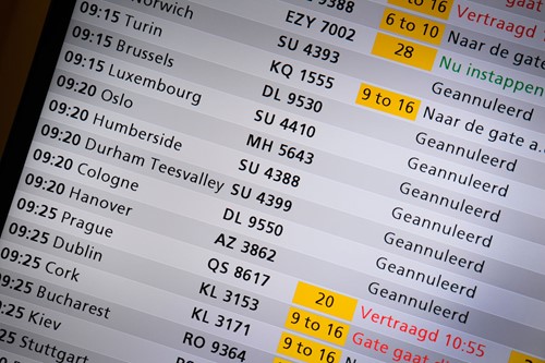 Geannuleerde KLM vlucht