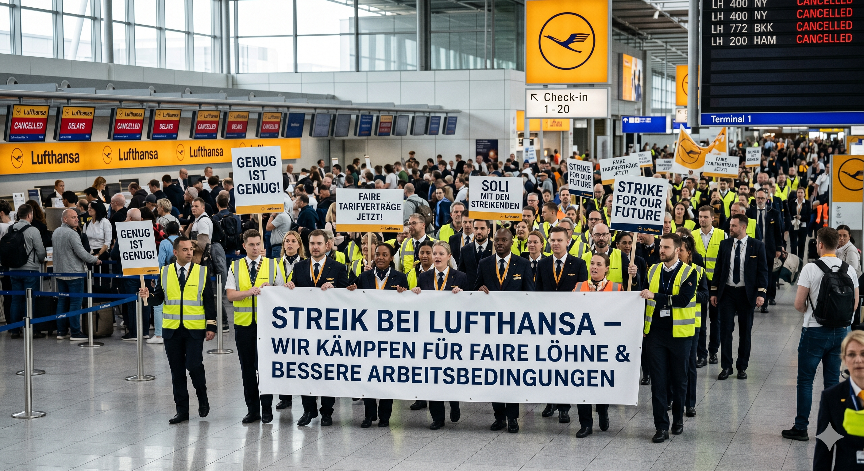 Lufthansa cabinepersoneel staking 15-16 april 2026: je rechten en compensatie